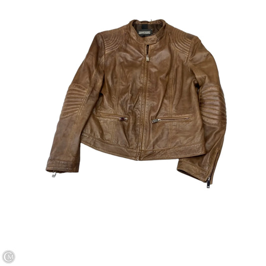 Jacket Leather By Black Rivet In Brown, Size: Xl