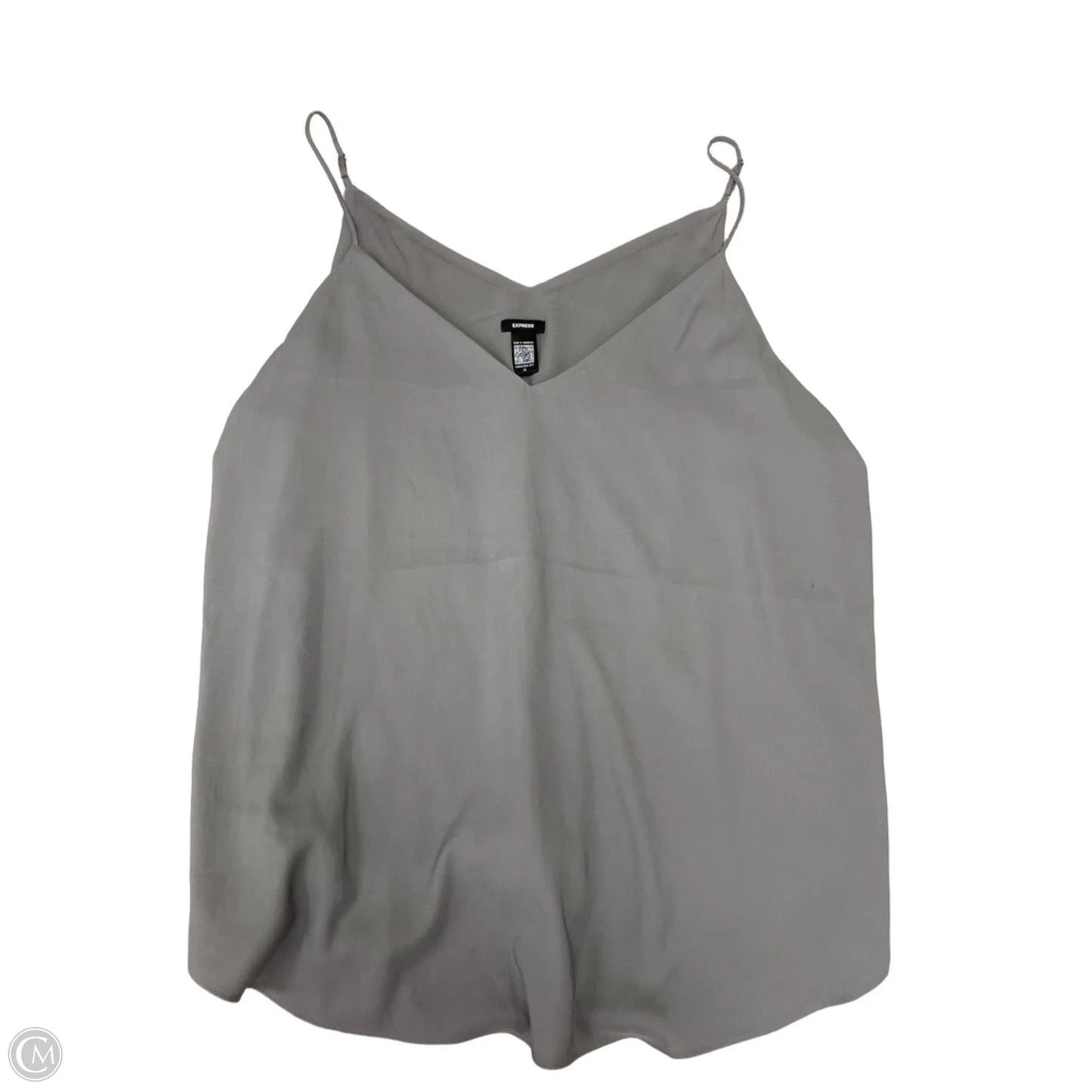 Blouse Sleeveless By Express In Grey, Size: Xl