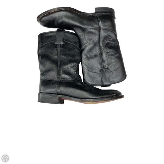 Boots Western By Justin In Black, Size: 7.5