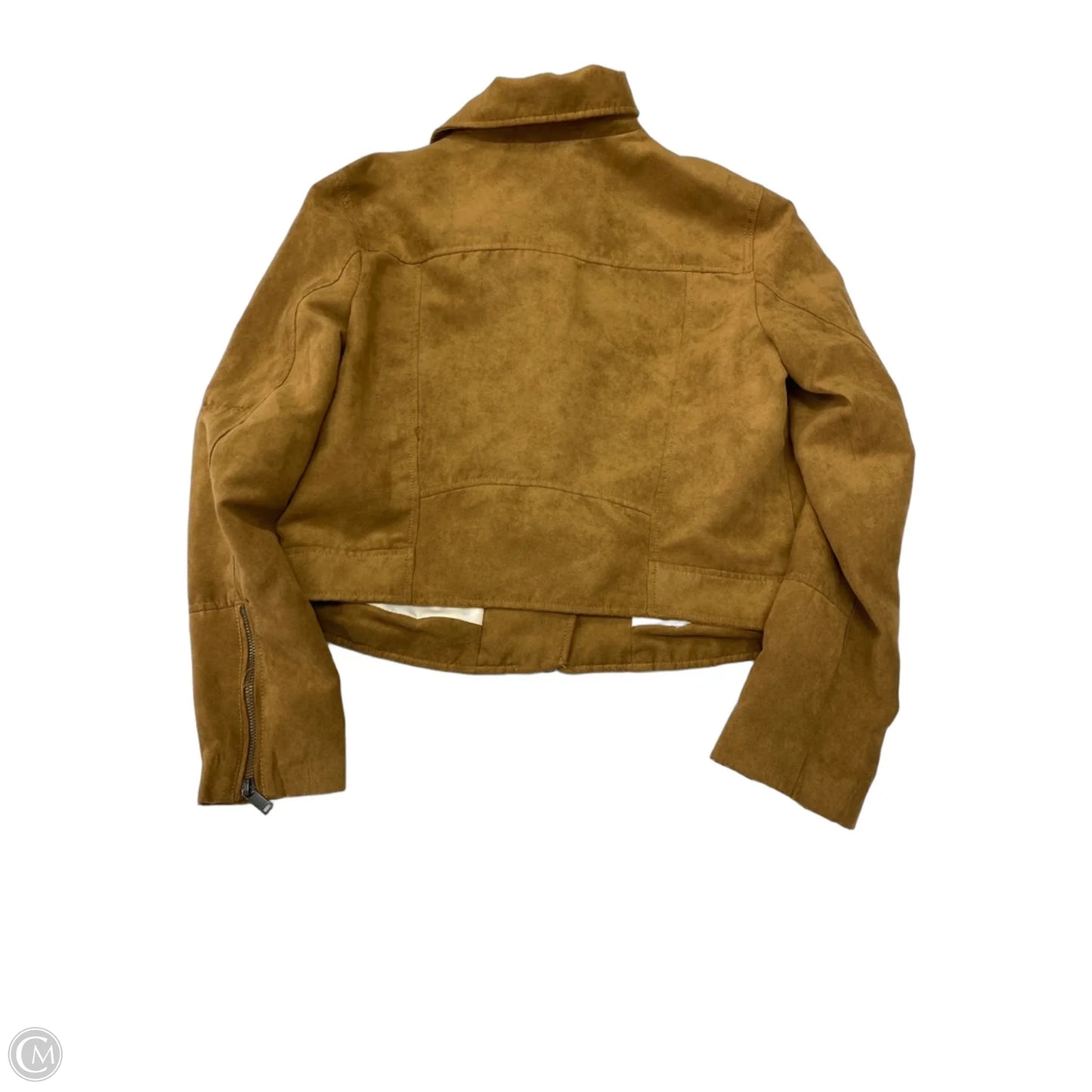 Jacket Moto By Divided In Brown, Size: M