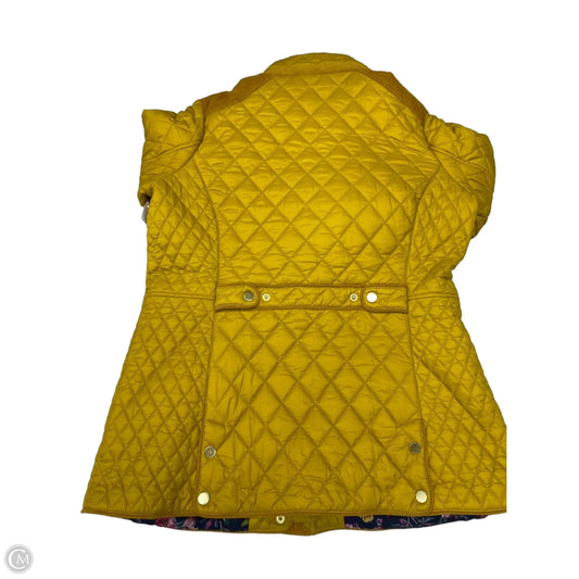 Jacket Puffer & Quilted By Joules In Yellow, Size: M