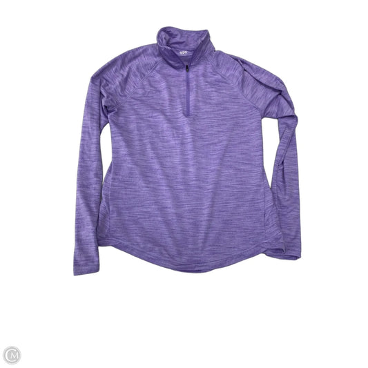 Athletic Top Long Sleeve Collar By Dsg Outerwear In Purple, Size: S