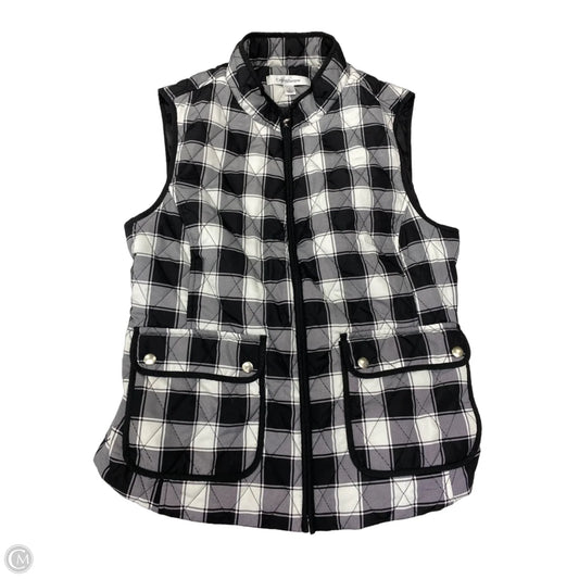 Vest Puffer & Quilted By Croft And Barrow In Plaid Pattern, Size: L
