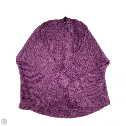 Sweater Cardigan By Express In Purple, Size: Xs