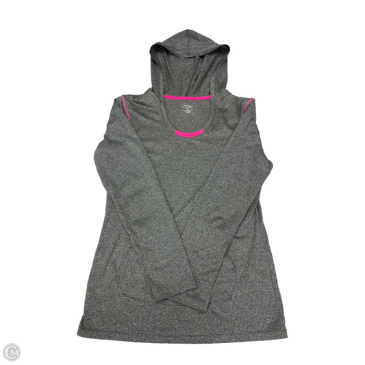 Athletic Top Long Sleeve Hoodie By Clothes Mentor In Grey, Size: S