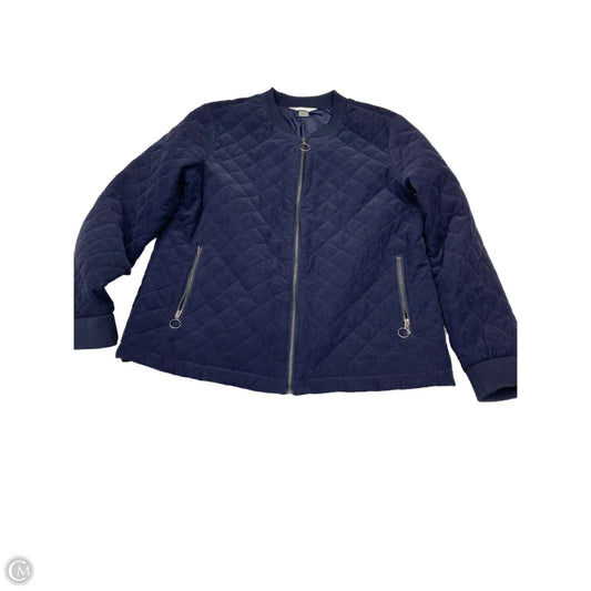 Jacket Puffer & Quilted By Christopher And Banks In Navy, Size: L