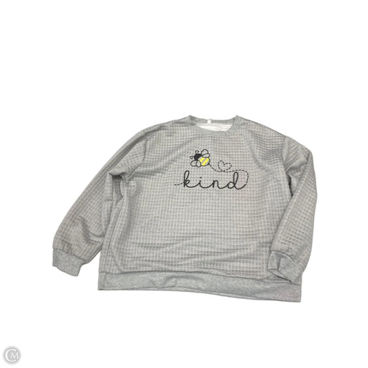 Sweatshirt Crewneck By Clothes Mentor In Grey, Size: 3x