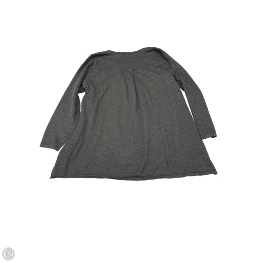 Top 3/4 Sleeve By Tahari In Grey, Size: 1x