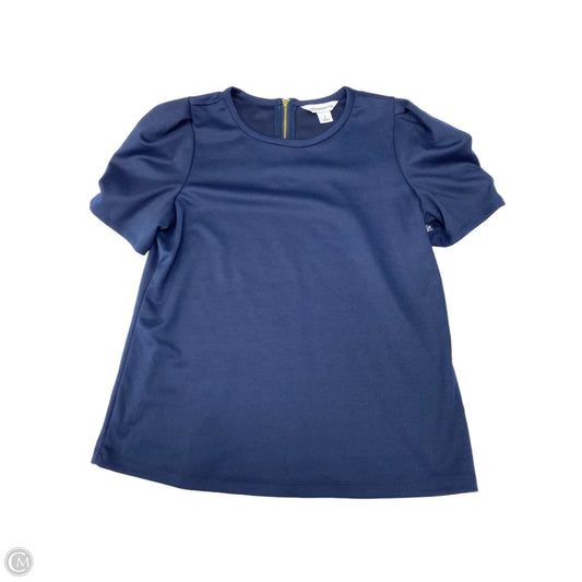 Top Short Sleeve By Liz Claiborne In Navy, Size: S
