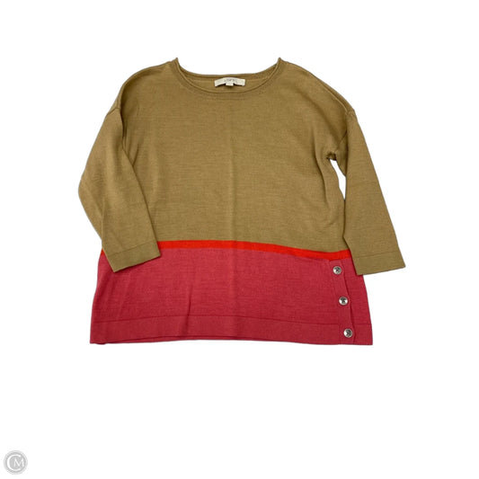 Top Long Sleeve By Loft In Multi-colored, Size: M