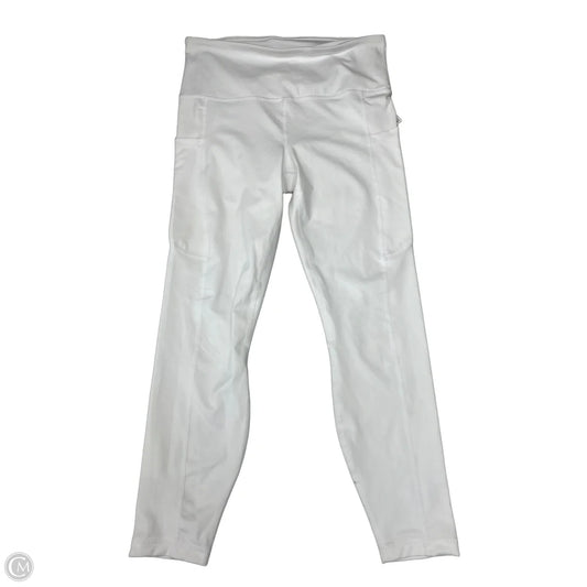 Athletic Leggings By Yogalicious In White, Size: L