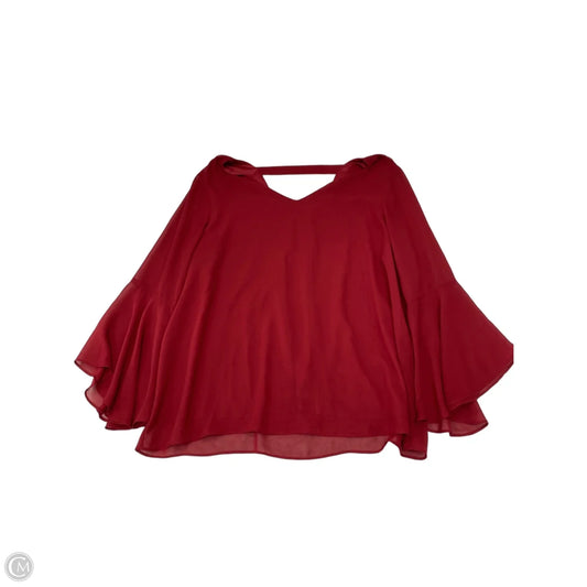 Top 3/4 Sleeve By Zac And Rachel In Red, Size: Xl