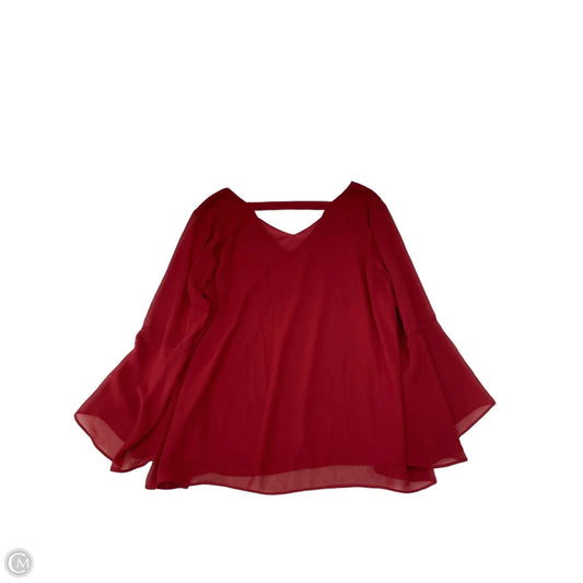 Top 3/4 Sleeve By Zac And Rachel In Red, Size: Xl