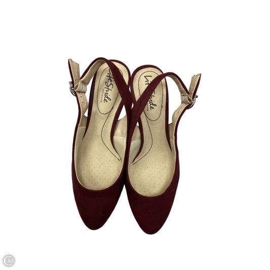 Shoes Heels Block By Life Stride In Maroon, Size: 7.5