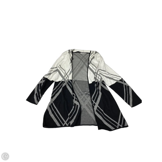 Cardigan By Jones Studio In Black & White, Size: 2x