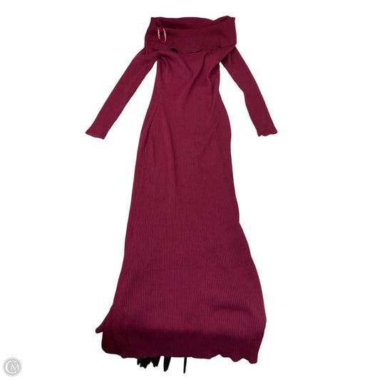 Dress Casual Maxi By Express In Maroon, Size: M