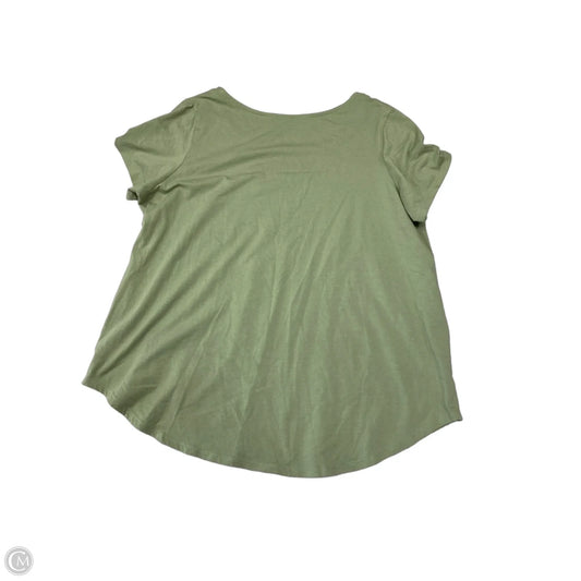 Top Short Sleeve Basic By Jones New York In Green, Size: 1x