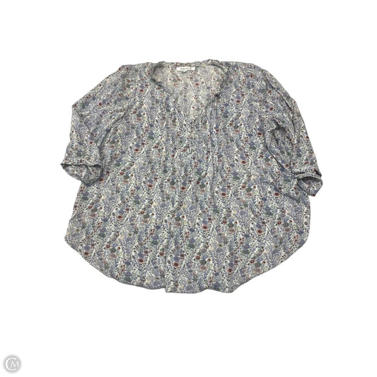 Blouse 3/4 Sleeve By Rose And Olive In Floral Print, Size: 1x
