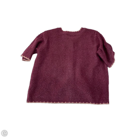 Sweater Short Sleeve By Lc Lauren Conrad In Maroon, Size: Xl
