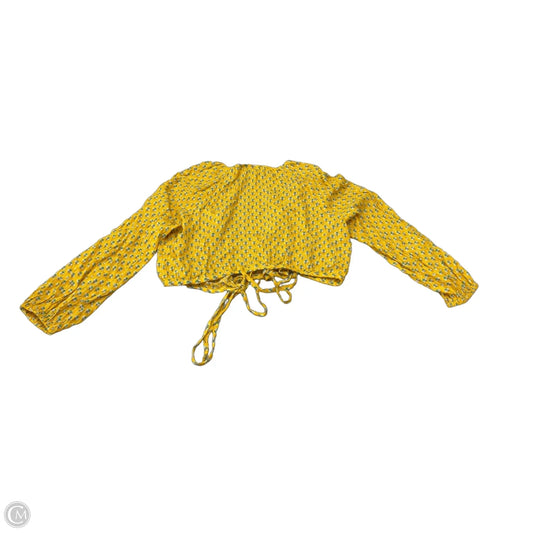 Top Long Sleeve By Rhode In Yellow, Size: 2x