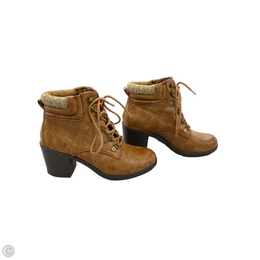 Boots Ankle Heels By Mia In Brown, Size: 9