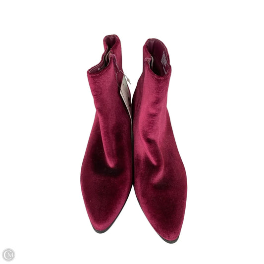 Boots Ankle Heels By A New Day In Maroon, Size: 6.5