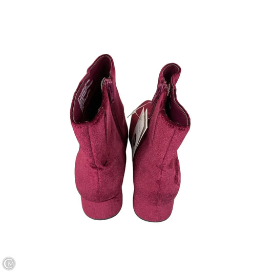 Boots Ankle Heels By A New Day In Maroon, Size: 6.5