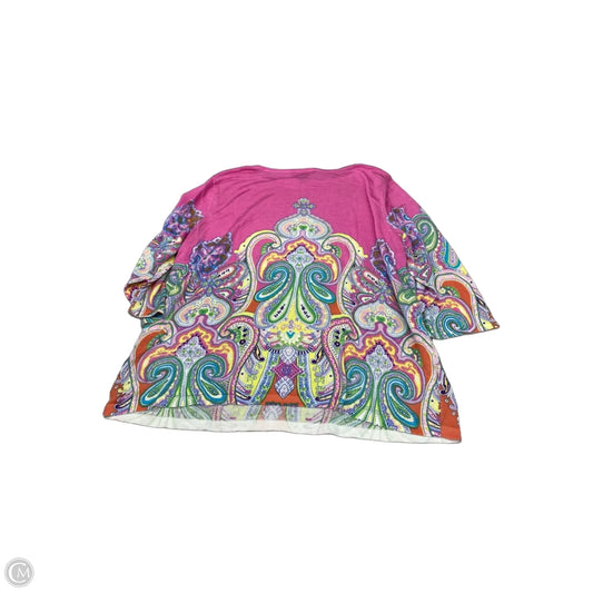Top 3/4 Sleeve By Lauren By Ralph Lauren In Paisley Print, Size: 3x
