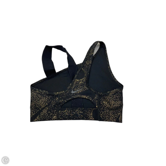 Athletic Bra By Nike Apparel In Black & Gold, Size: Xs