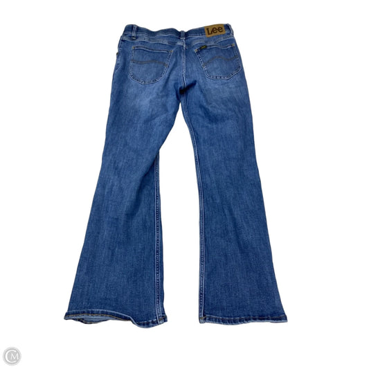 Jeans Flared By Lee In Blue Denim, Size: 10p