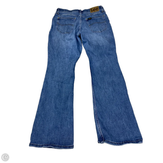 Jeans Flared By Lee In Blue Denim, Size: 10p