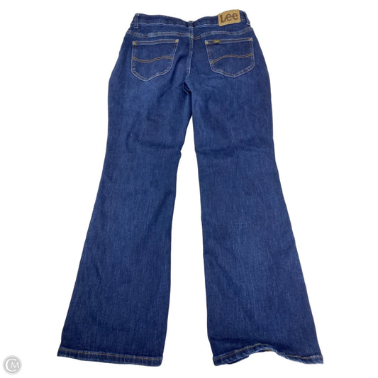 Jeans Flared By Lee In Blue Denim, Size: 10p