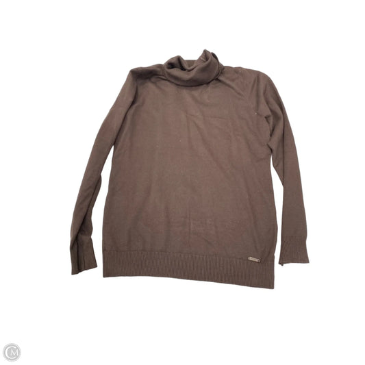 Top Long Sleeve By Calvin Klein In Brown, Size: M