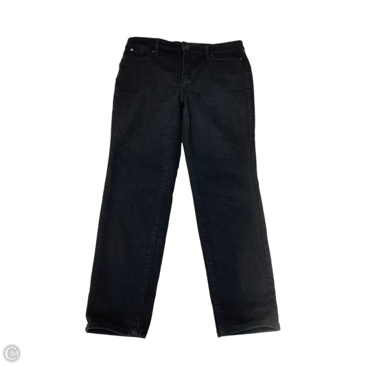 Jeans Skinny By Talbots In Black Denim, Size: 10p