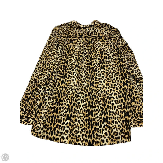 Blouse Long Sleeve By Jaclyn Smith In Animal Print, Size: Xxl