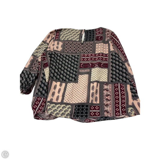 Blouse Long Sleeve By Dressbarn In Multi-colored, Size: 2x