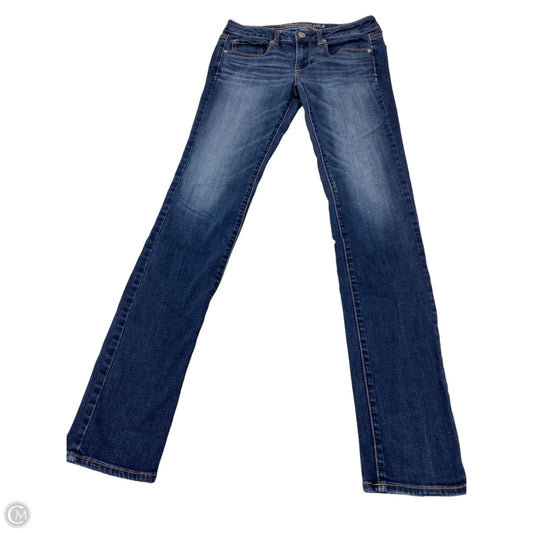 Jeans Skinny By American Eagle In Blue Denim, Size: 8