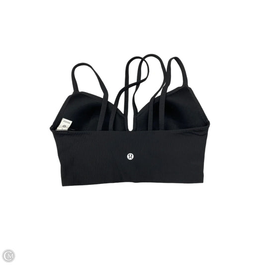 Athletic Bra By Lululemon In Black, Size: S