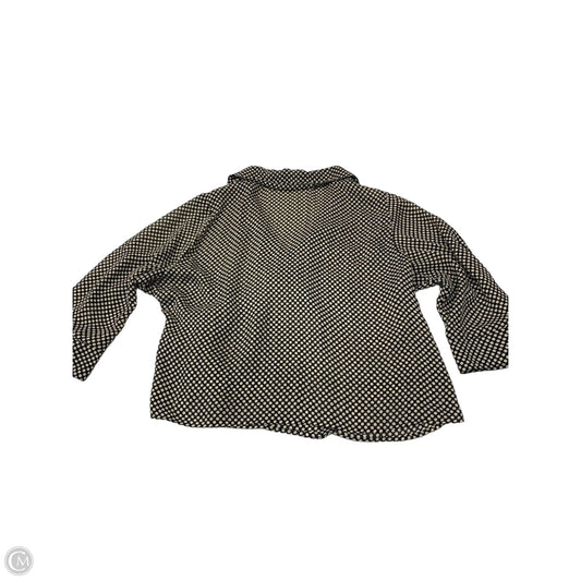 Blouse Long Sleeve By Cato In Polkadot Pattern, Size: 3x