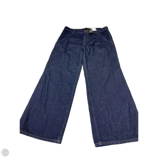 Jeans Wide Leg By Banana Republic In Blue Denim, Size: 16