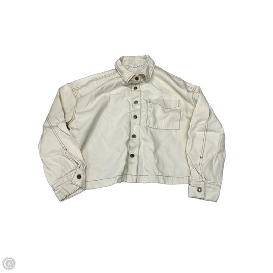 Jacket Shirt By Jane And Delancey In Cream, Size: L