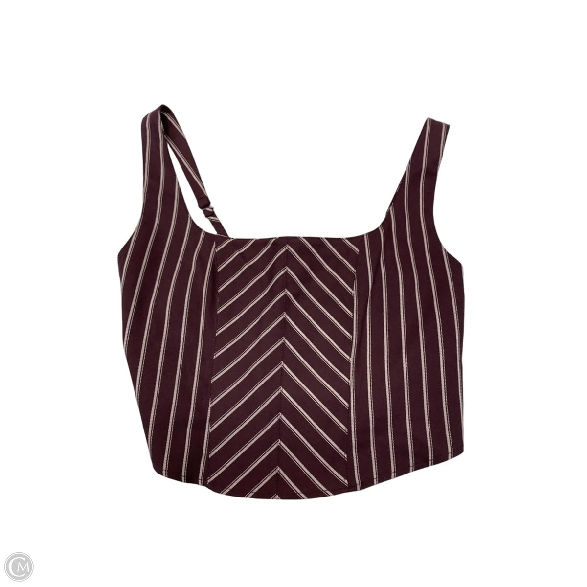 Top Sleeveless By Gb In Striped Pattern, Size: S