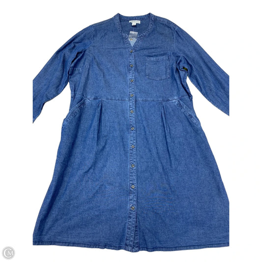 Dress Casual Midi By Coldwater Creek In Blue Denim, Size: 2x