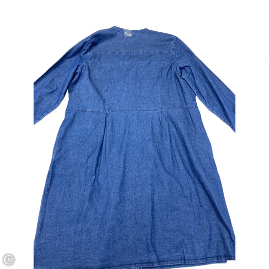 Dress Casual Midi By Coldwater Creek In Blue Denim, Size: 2x