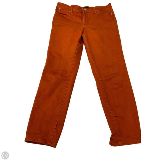 Jeans Skinny By Talbots In Orange, Size: 6p