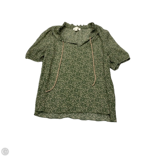 Blouse Short Sleeve By Monteau In Green, Size: Xl