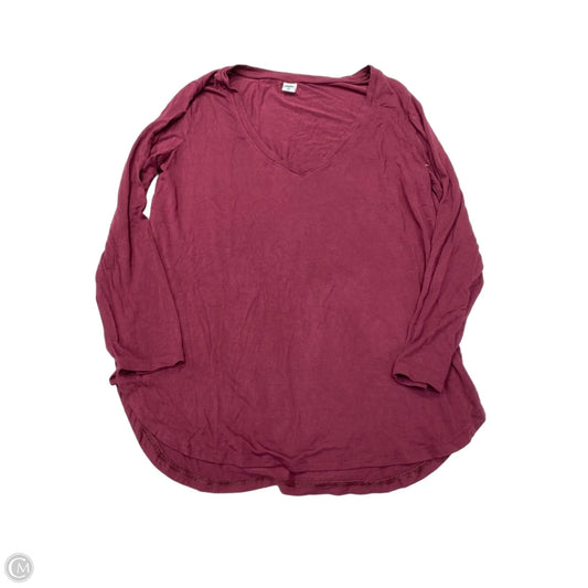 Top 3/4 Sleeve Basic By Old Navy In Maroon, Size: S