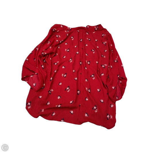 Blouse 3/4 Sleeve By Catherines In Red, Size: 2x
