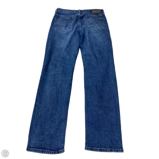Jeans Straight By Levis Signature In Blue Denim, Size: 12