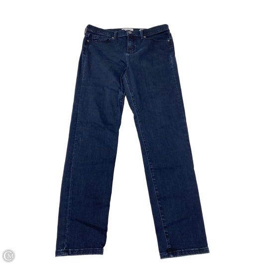 Jeans Skinny By Banana Republic In Blue Denim, Size: 16